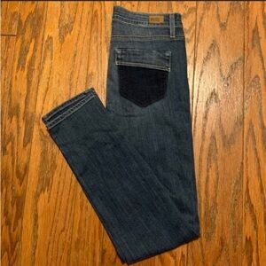 Paige River High Waist Ankle Peg Straight Leg Jeans